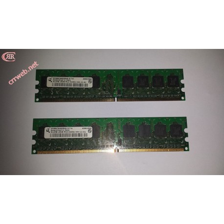 RAM Qimonda 1GB DDR2 533 MHz 2x512 MB Usado